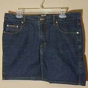 Calvin Klein dark Jean skirt sz 13